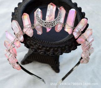 Natural Crystal Electroplating Frosted Crystal Witch Headband (style: Number21)