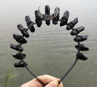 Natural Crystal Electroplating Frosted Crystal Witch Headband (style: Number15)