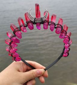 Natural Crystal Electroplating Frosted Crystal Witch Headband (style: Number59)