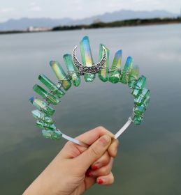 Natural Crystal Electroplating Frosted Crystal Witch Headband (style: Number27)