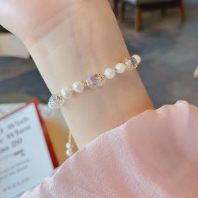 Women's Fashion Natural Freshwater Pearl Bracelet (style: White Pearl)