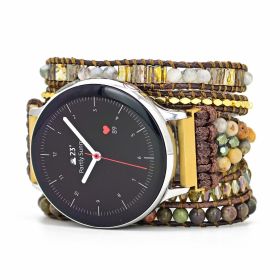 Boho Natural Stone Strap Bracelet (Color: Medium size 20mm)