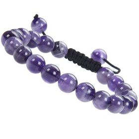 Fashion Personality Natural Stone Adjustable Bracelet (Color: Amethyst)
