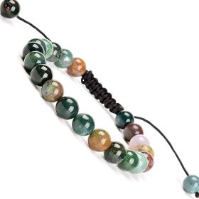 Fashion Personality Natural Stone Adjustable Bracelet (Color: Indian agate)