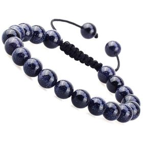 Fashion Personality Natural Stone Adjustable Bracelet (Color: Blue sandstone)
