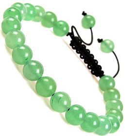 Fashion Personality Natural Stone Adjustable Bracelet (Color: Green Dongling)