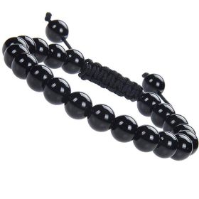 Fashion Personality Natural Stone Adjustable Bracelet (Color: Black Onyx)