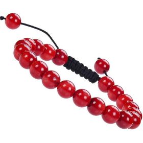 Fashion Personality Natural Stone Adjustable Bracelet (Color: Pearl red)