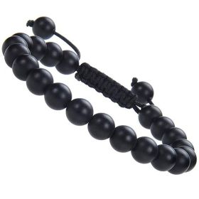 Fashion Personality Natural Stone Adjustable Bracelet (Color: Black desert sand)