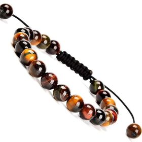 Fashion Personality Natural Stone Adjustable Bracelet (Color: Tiger eye stone)