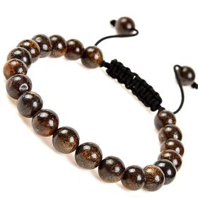 Fashion Personality Natural Stone Adjustable Bracelet (Color: Bronze grey)