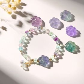 Badu Natural Crystal Bracelet Niche Color Hair Crystal Tassel Bracelet Strawberry Crystal (select: VD005-A)