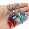 Natural Hexagon Prism Crystal Pendant Necklace
