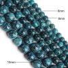 Natural Oxidized Agate Round Beads Cracked Texture Agate Scattered Beads Diy Handmade Beaded Material Semi-finished Products