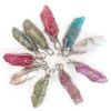 Creative Products Handmade Winding Natural Crystal Column Rough Stone Pendant